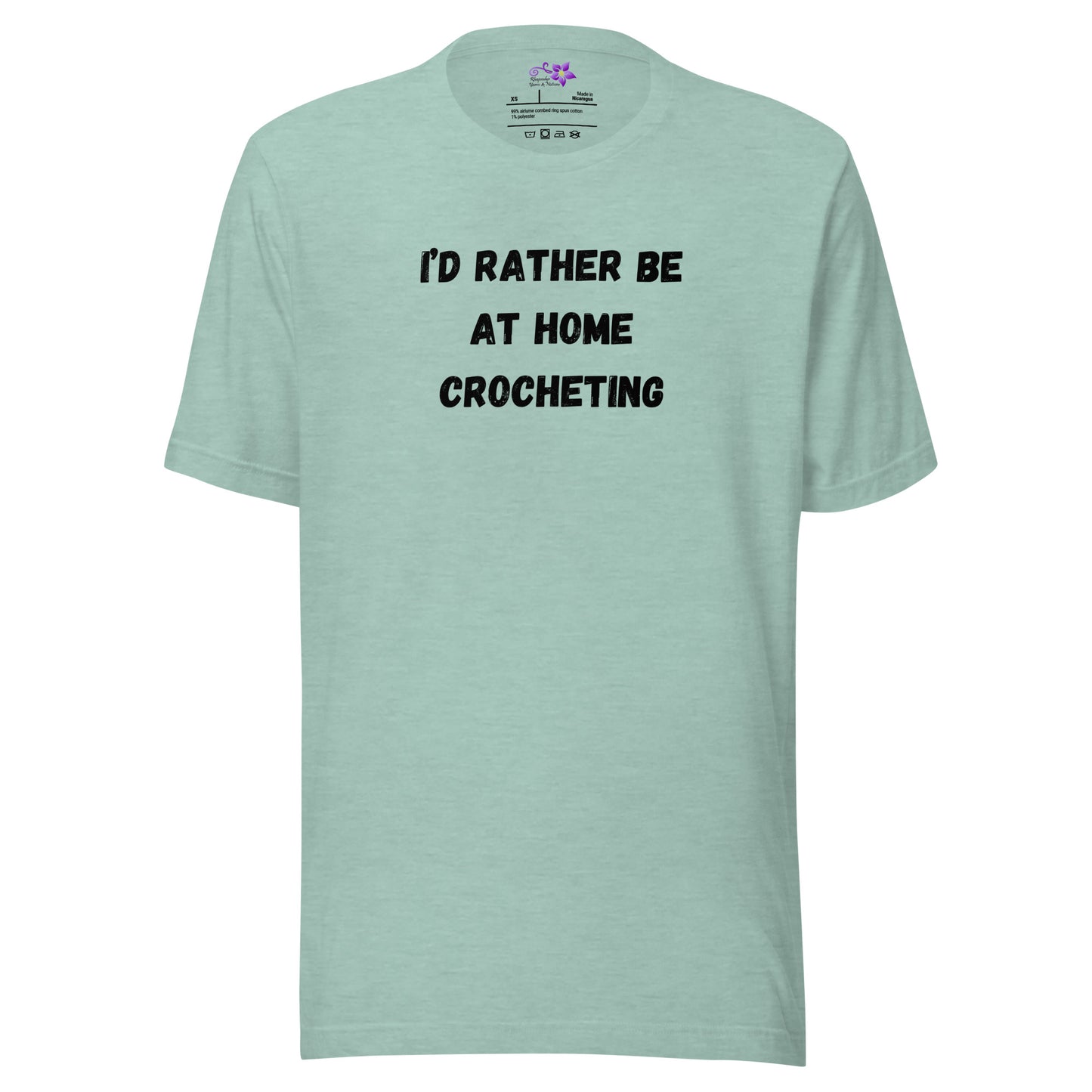 'Rather Be Crocheting' Crew neck T-Shirt