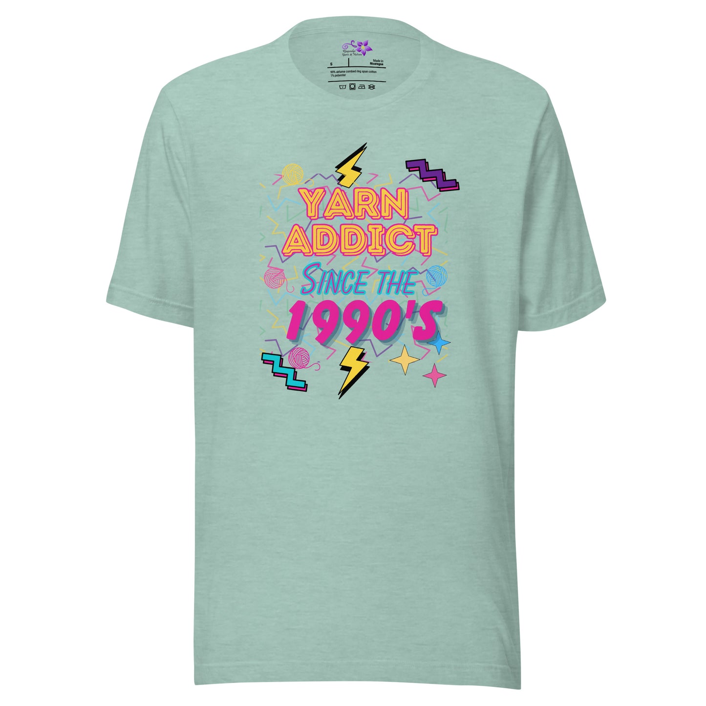 '90's Yarn Addict' Crew Neck T-Shirt