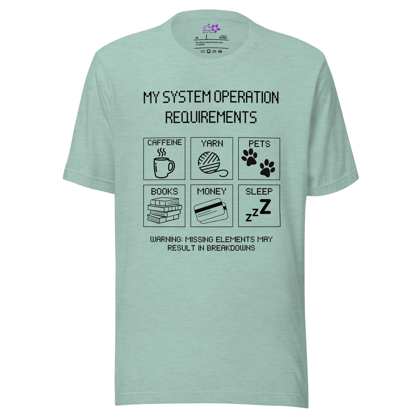 'My Operating Requirements' Crew Neck T-Shirt