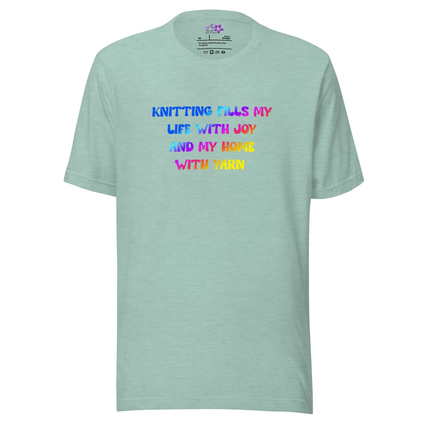 'Knitting Fills my Life' Crew Neck T-Shirt