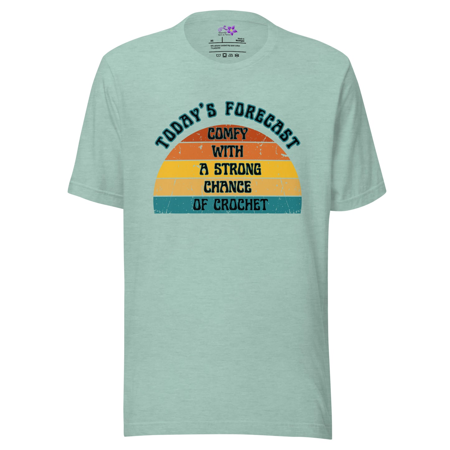 'Crochet Forecast' Crew Neck T-Shirt