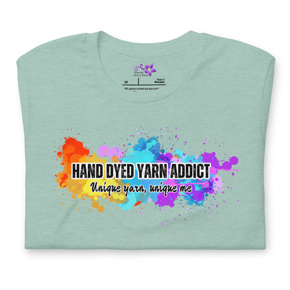 'Hand Dyed Yarn Addict' Crew Neck T-Shirt