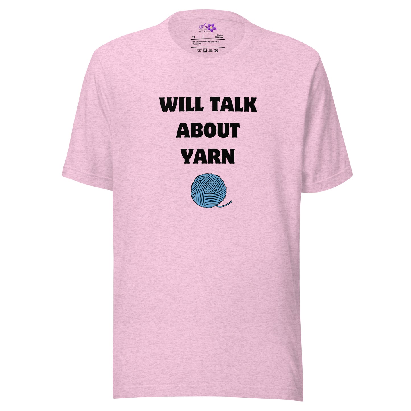 'Will Talk About Yarn' Crew Neck T-Shirt