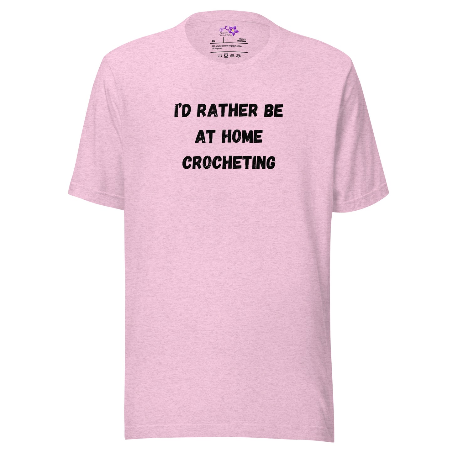 'Rather Be Crocheting' Crew neck T-Shirt