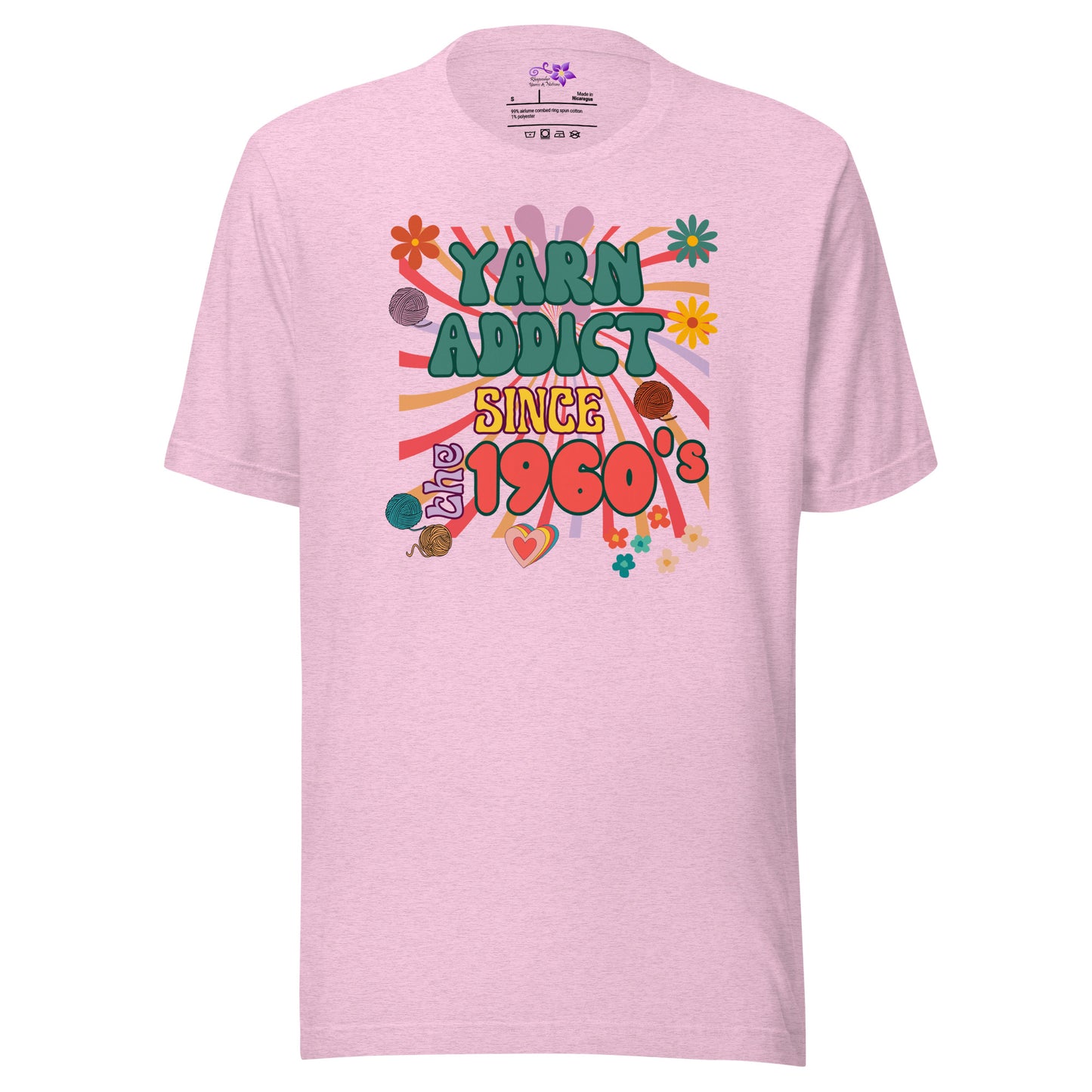 '60's Yarn Addict' Crew Neck T-Shirt