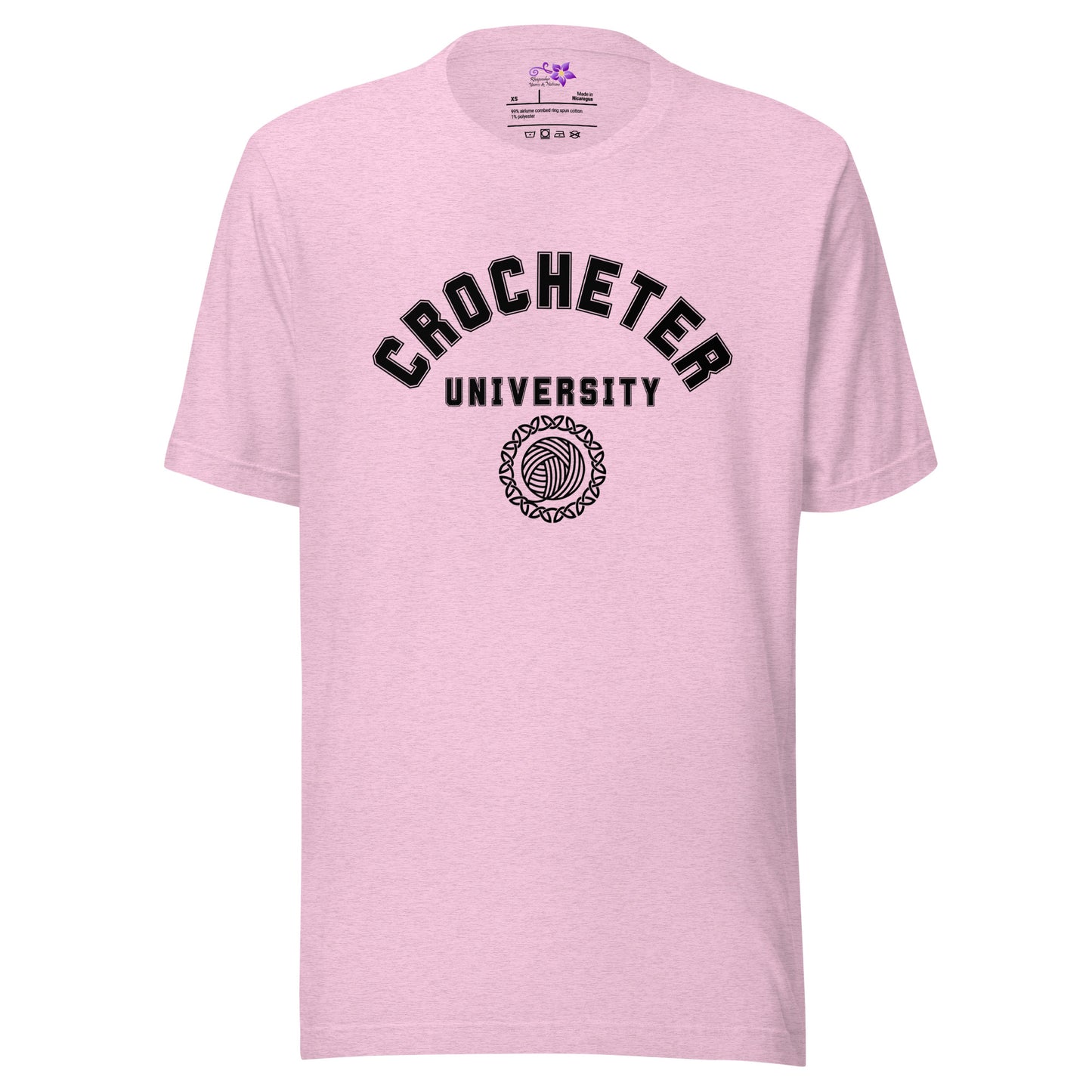 'Crocheter University' Crew Neck T-Shirt