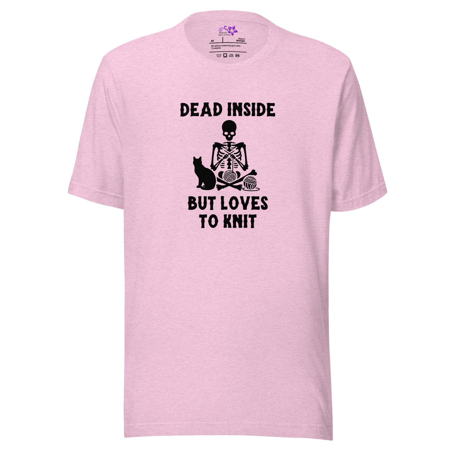 'Dead Inside but loves to knit' Crew Neck T-Shirt