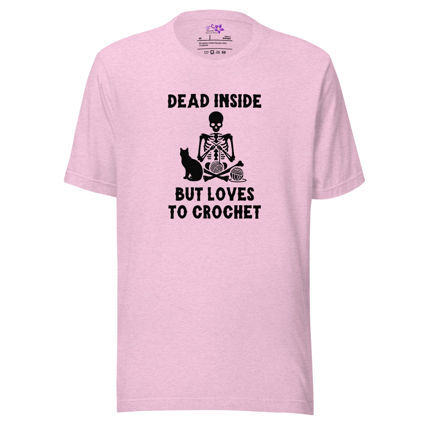 'Dead Inside but loves to Crochet' Crew Neck T-Shirt