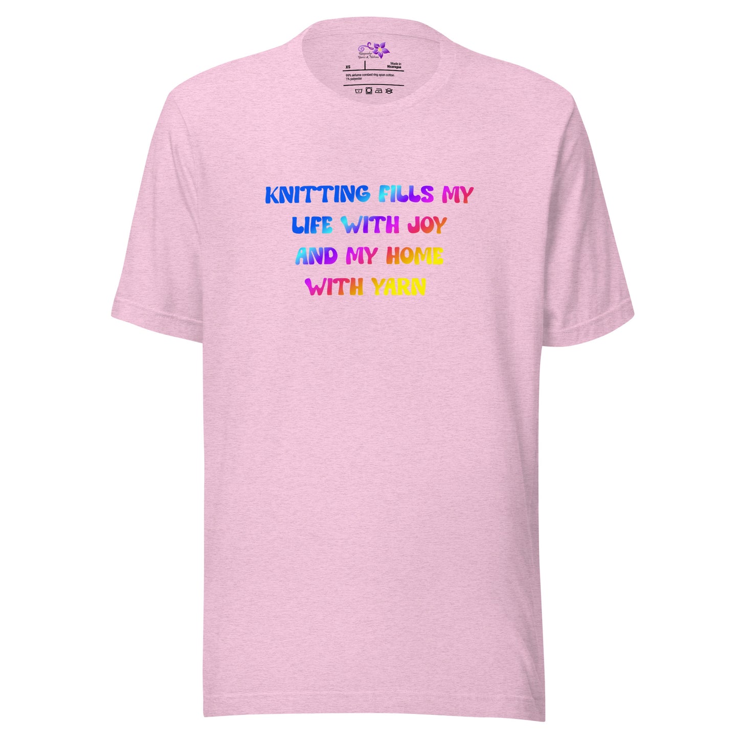 'Knitting Fills my Life' Crew Neck T-Shirt