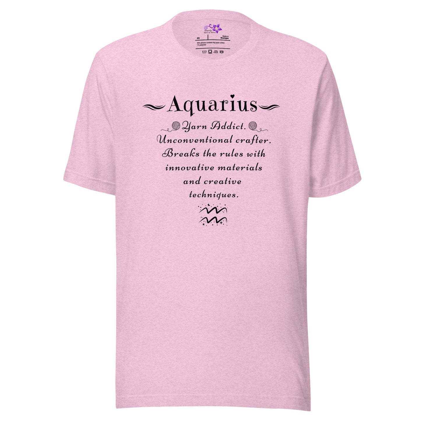 Crafters Zodiac - 'Aquarius' Crew Neck T-Shirt