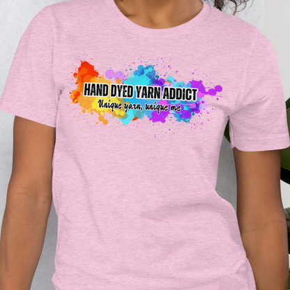 'Hand Dyed Yarn Addict' Crew Neck T-Shirt