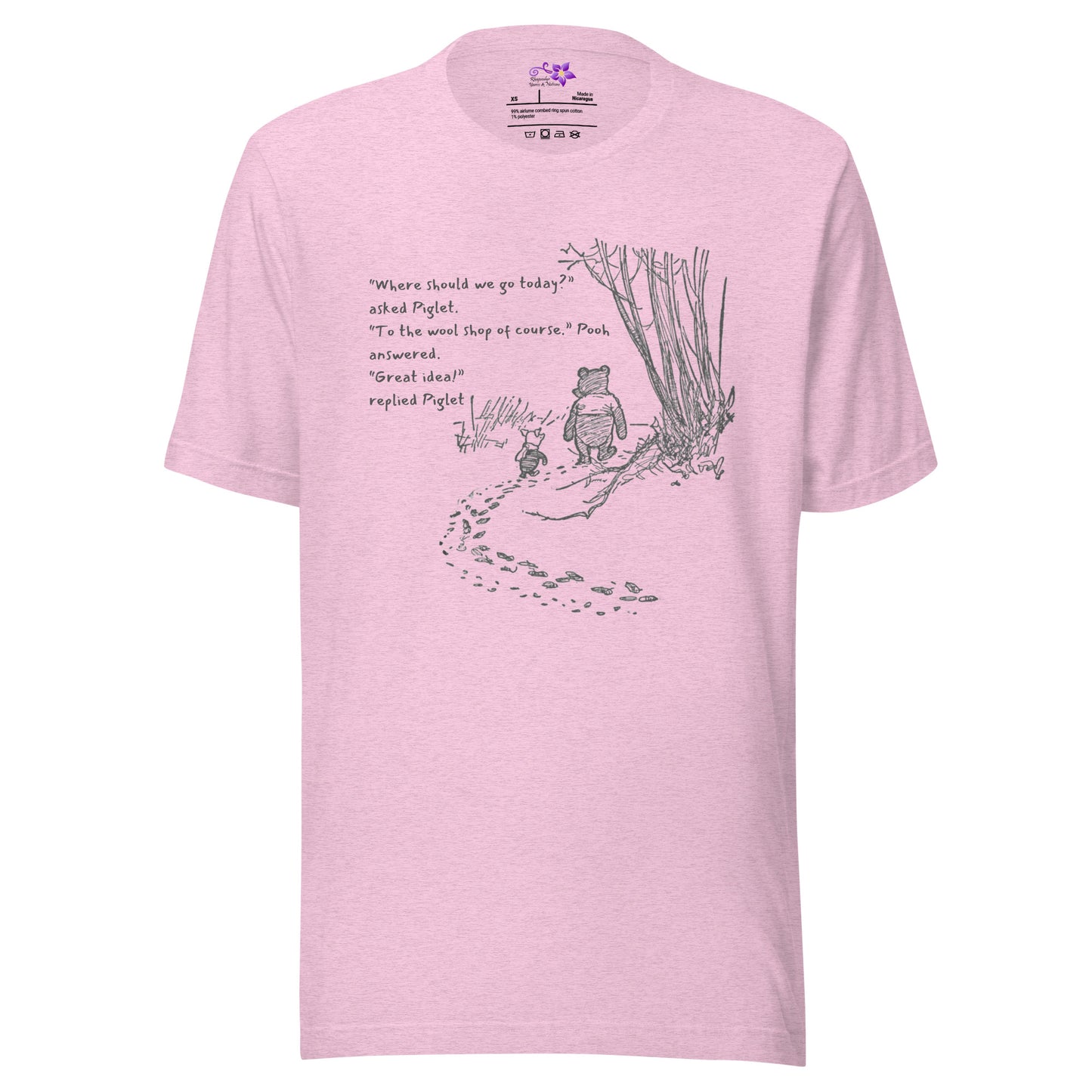 'Pooh and Piglet Go to the Wool Shop' Crew Neck T-Shirt