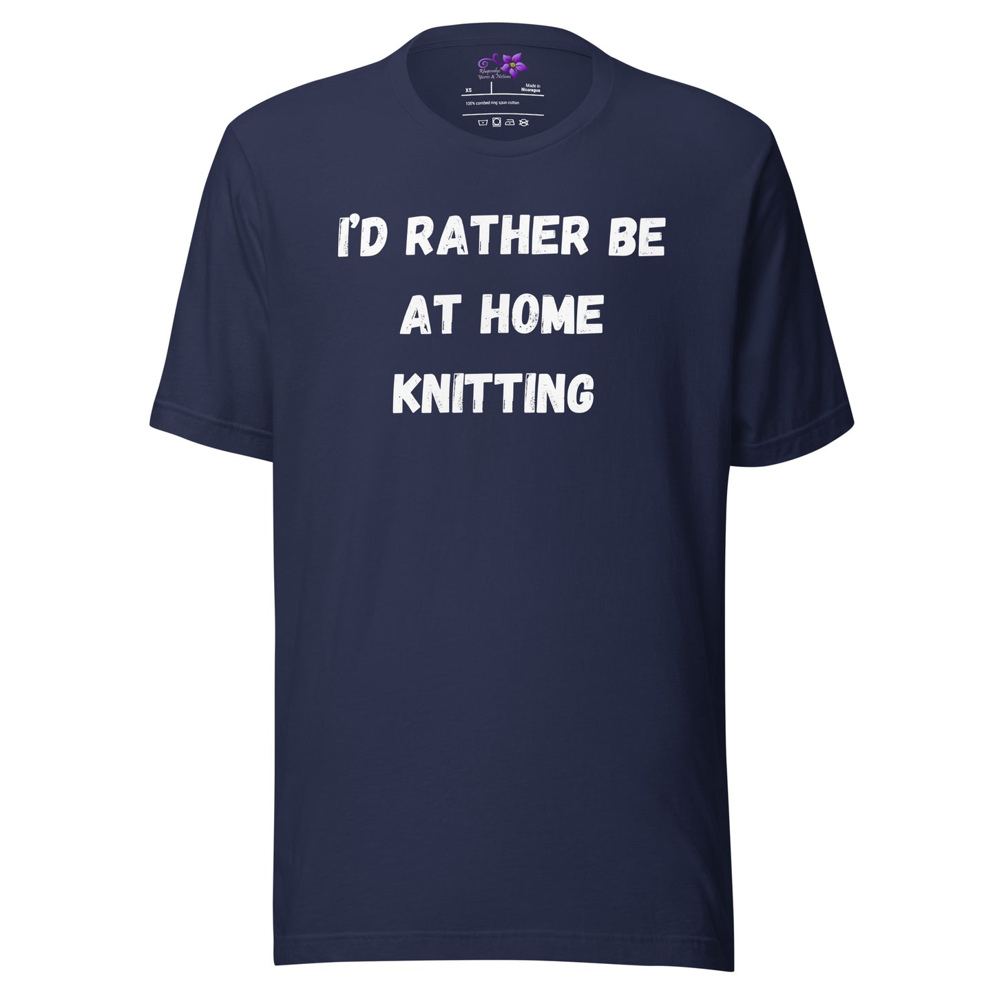 'Rather Be Knitting' Crew Neck  T-Shirt