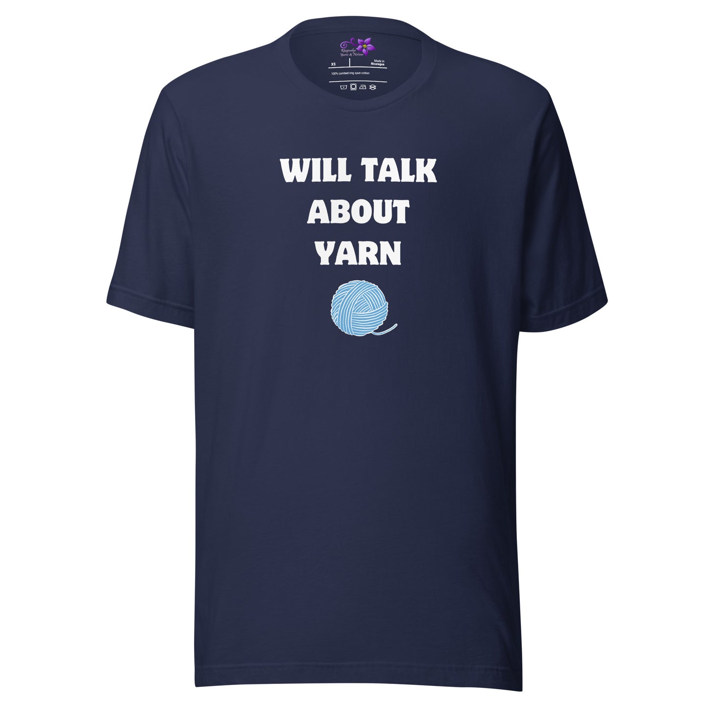 'Will Talk About Yarn' Crew Neck T-Shirt