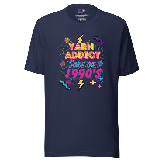 '90's Yarn Addict' Crew Neck T-Shirt