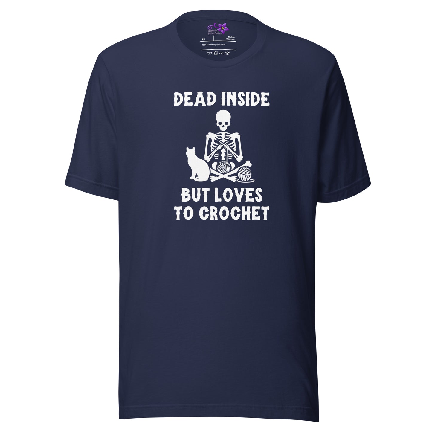 'Dead Inside but loves to Crochet' Crew Neck T-Shirt