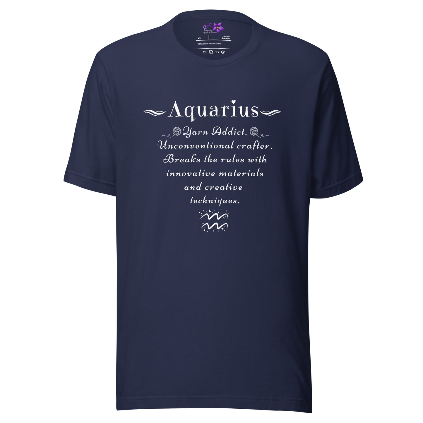 Crafters Zodiac - 'Aquarius' Crew Neck T-Shirt