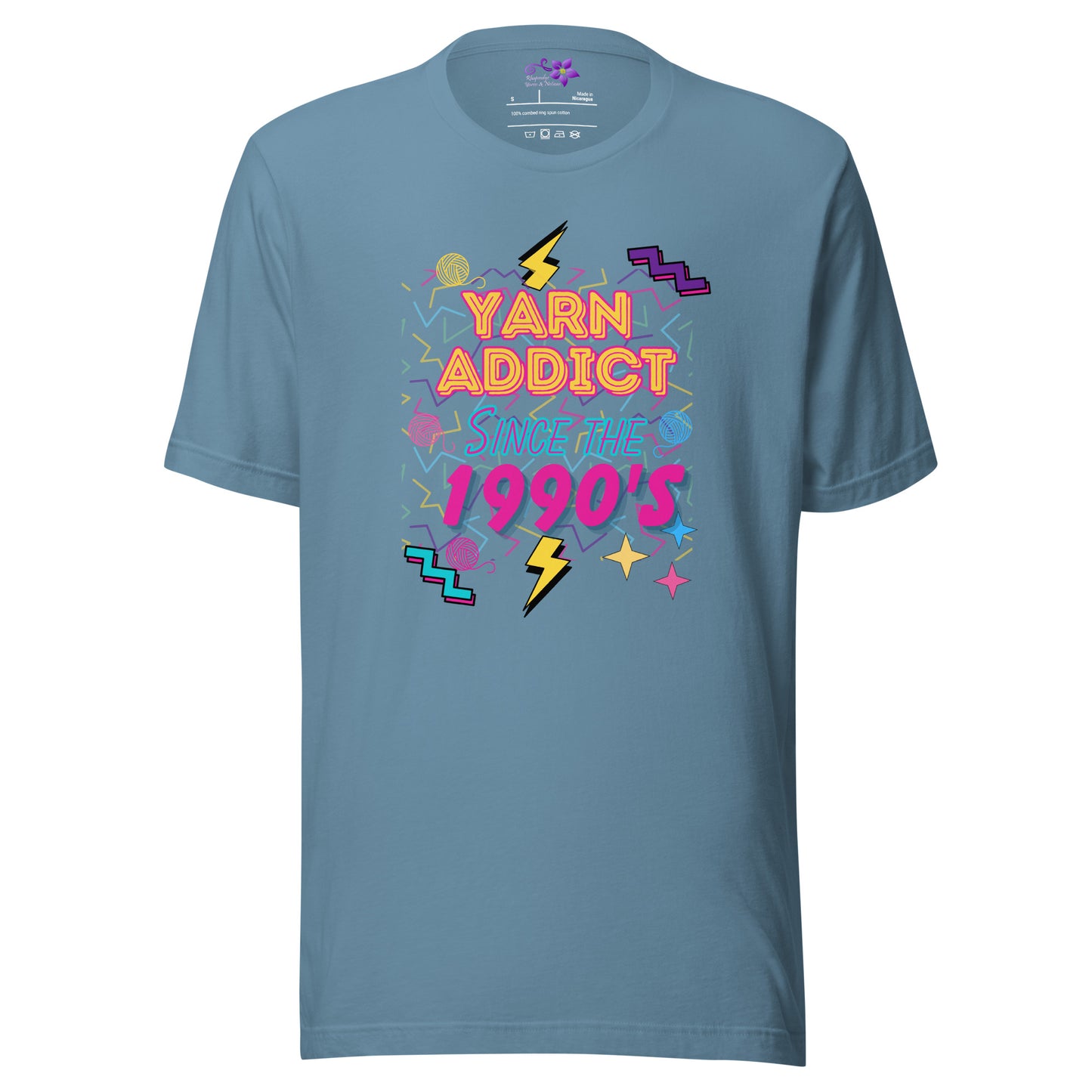 '90's Yarn Addict' Crew Neck T-Shirt