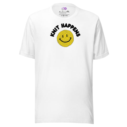 'Knit Happens' Crew Neck T-Shirt