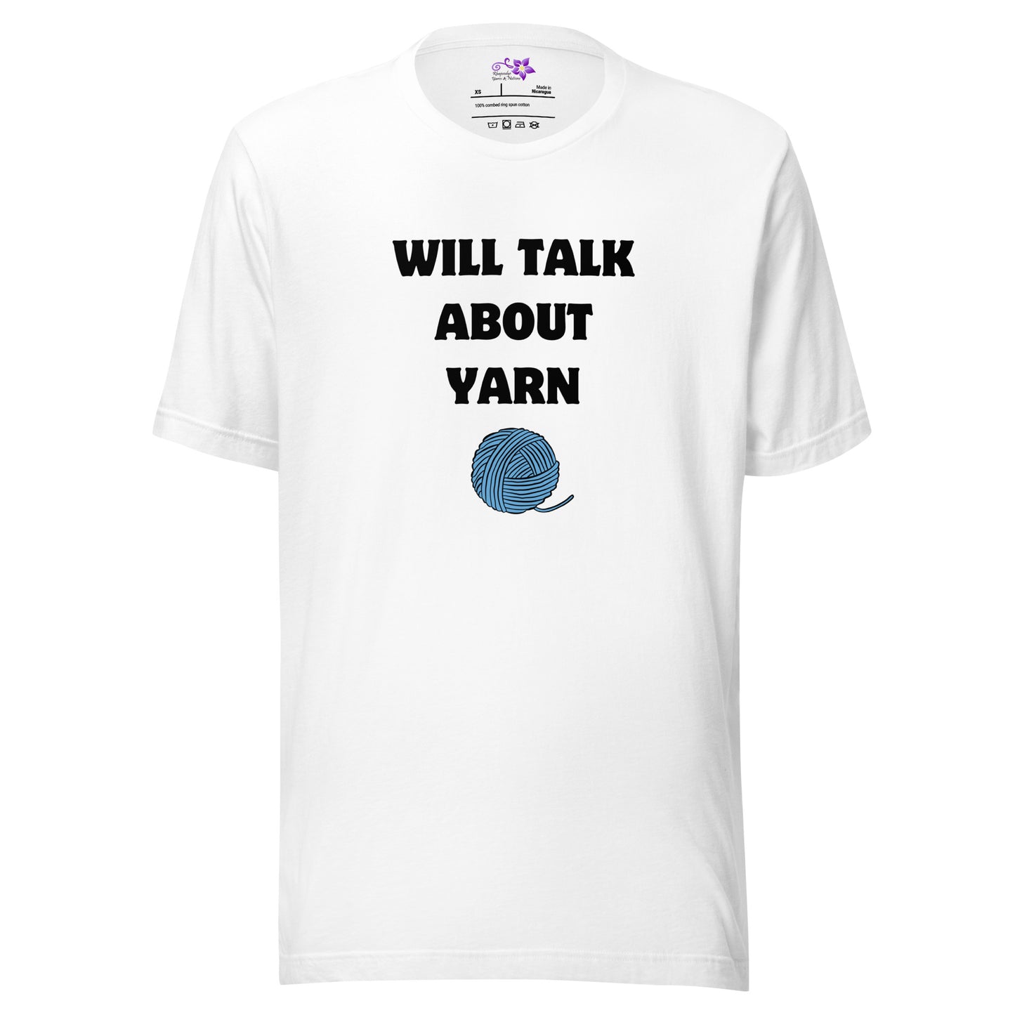 'Will Talk About Yarn' Crew Neck T-Shirt