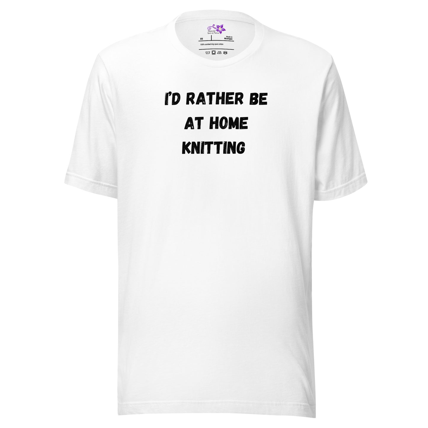 'Rather Be Knitting' Crew Neck  T-Shirt