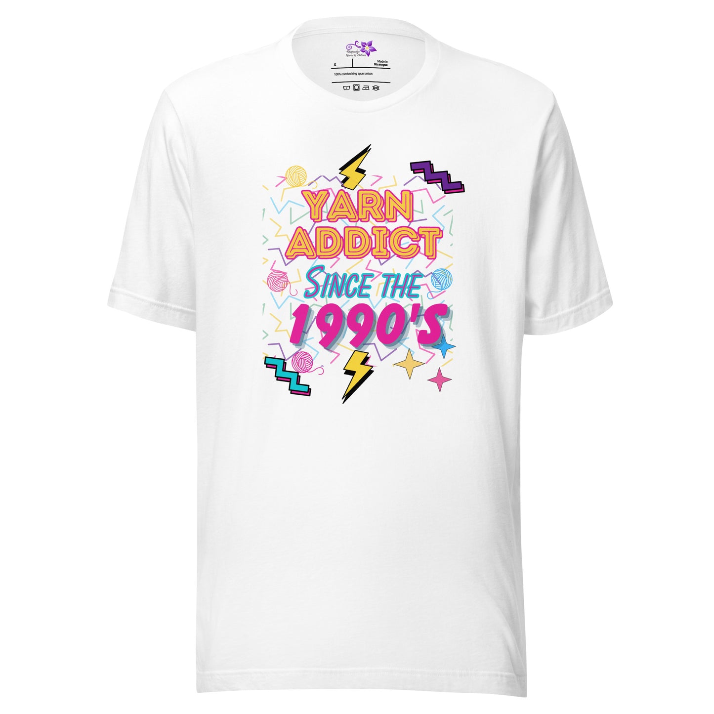 '90's Yarn Addict' Crew Neck T-Shirt