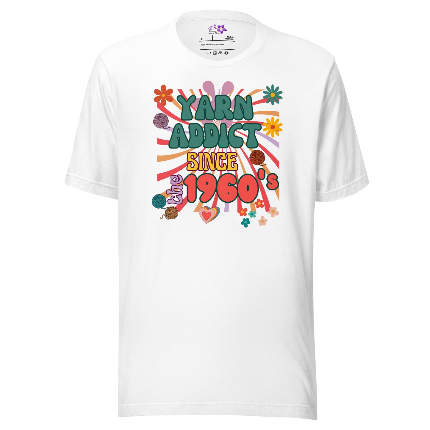 '60's Yarn Addict' Crew Neck T-Shirt