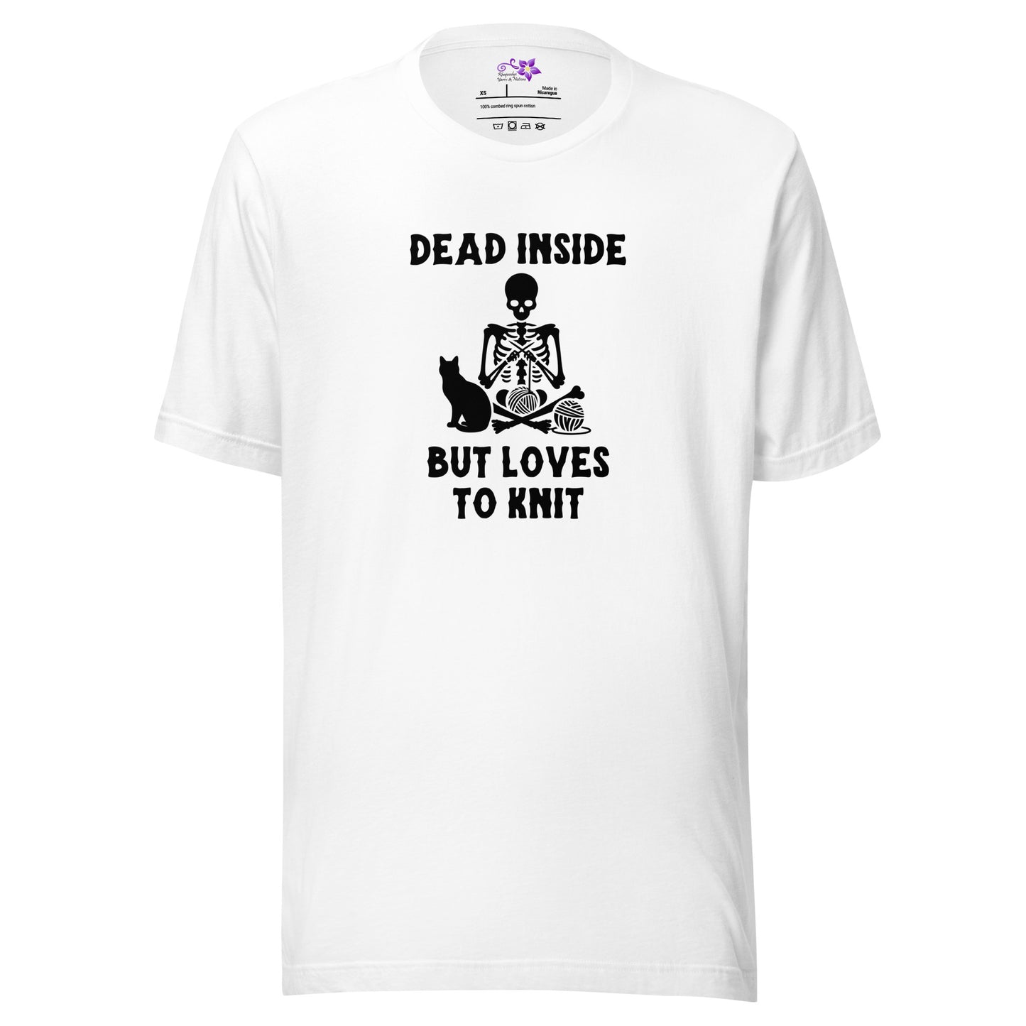 'Dead Inside but loves to knit' Crew Neck T-Shirt