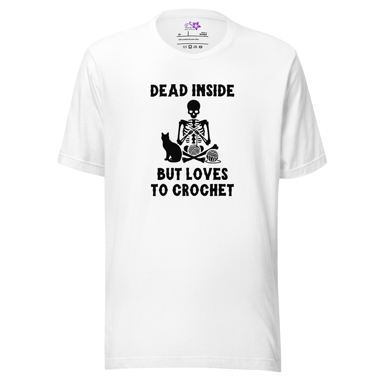 'Dead Inside but loves to Crochet' Crew Neck T-Shirt