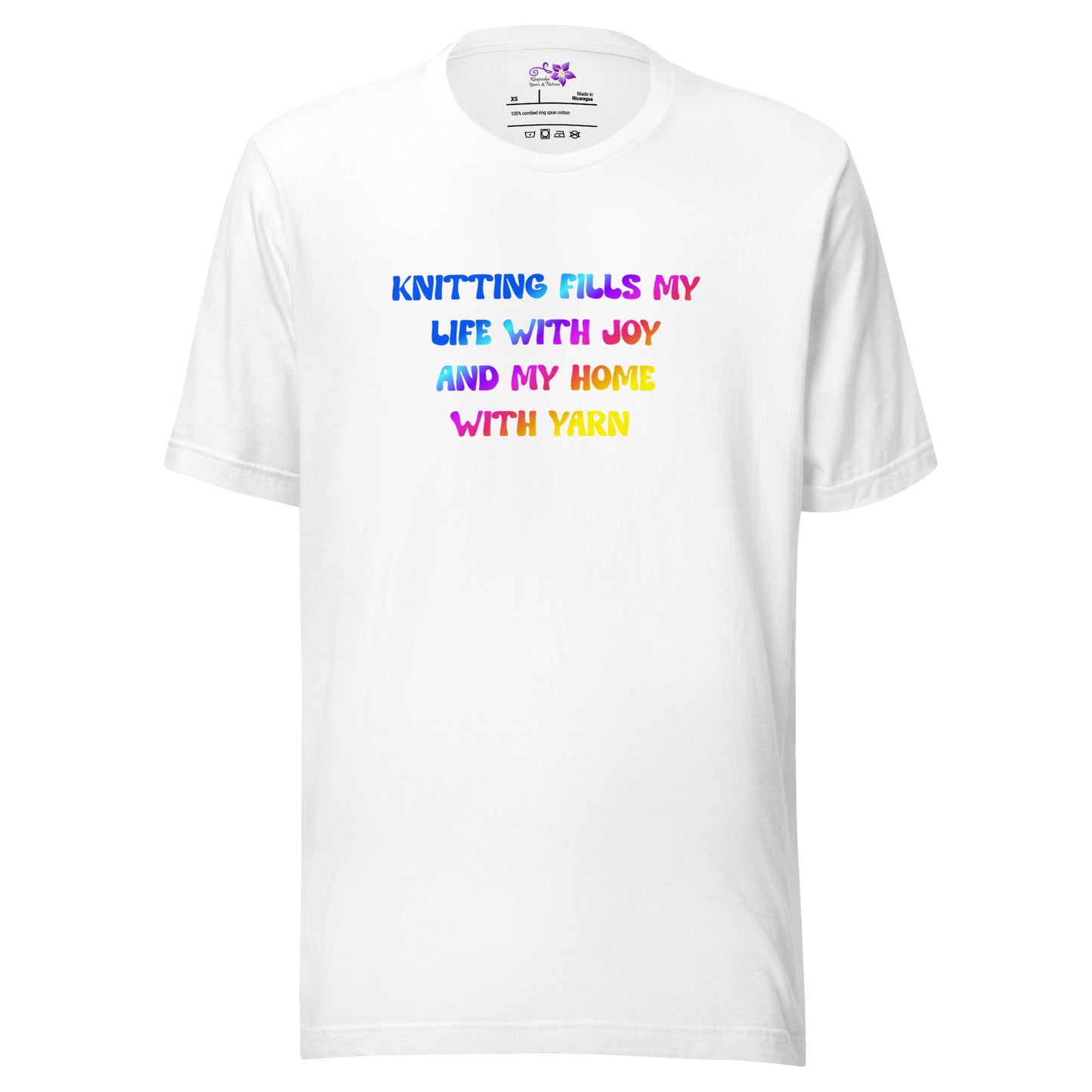 'Knitting Fills my Life' Crew Neck T-Shirt