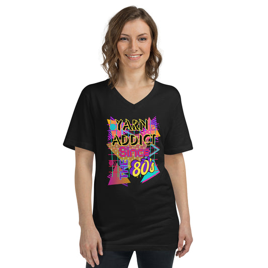 80's Yarn Addict V-Neck T-Shirt