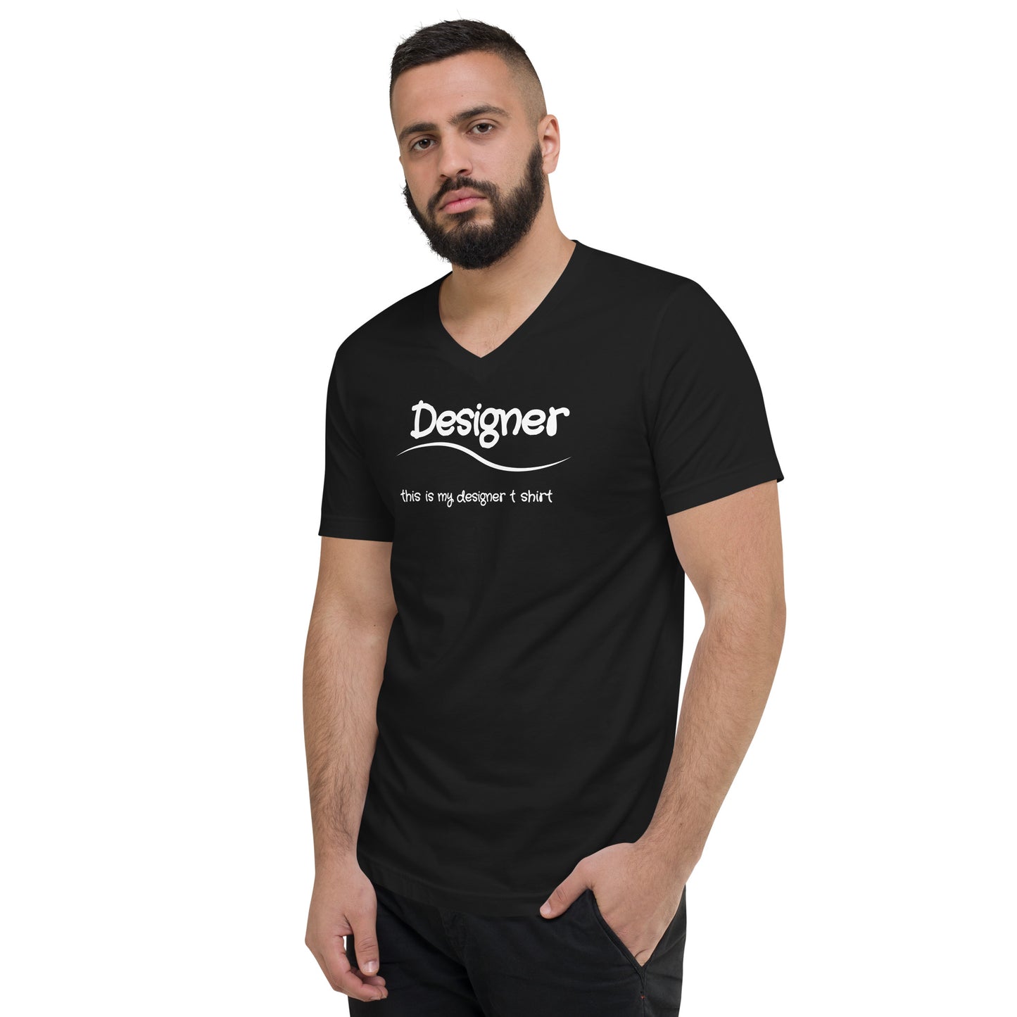 Designer Unisex V-Neck T-Shirt