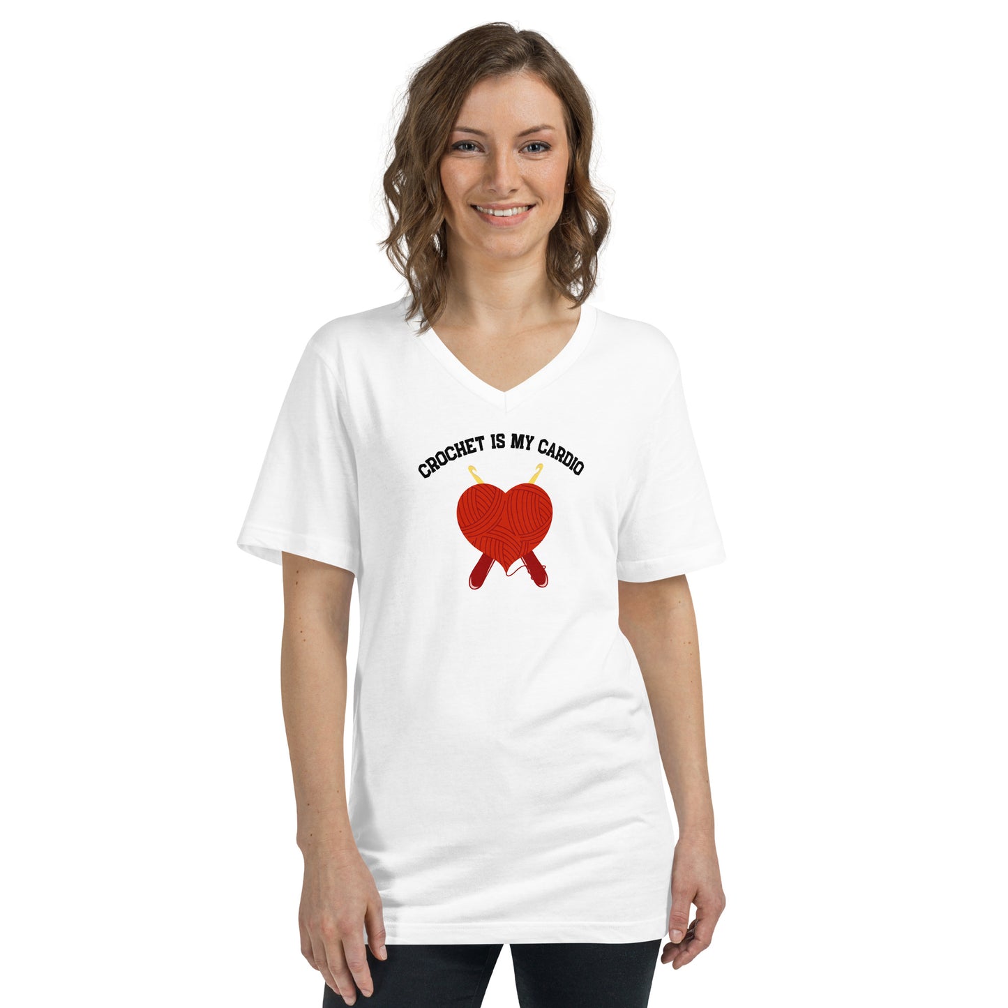 Crochet is my Cardio V-Neck T-Shirt