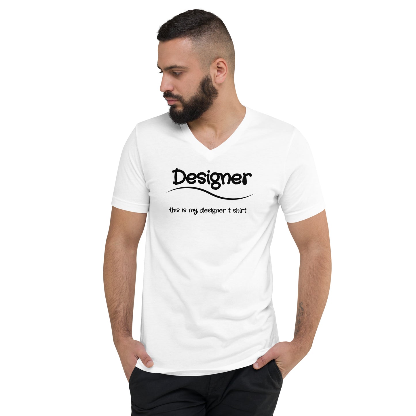 Designer Unisex V-Neck T-Shirt