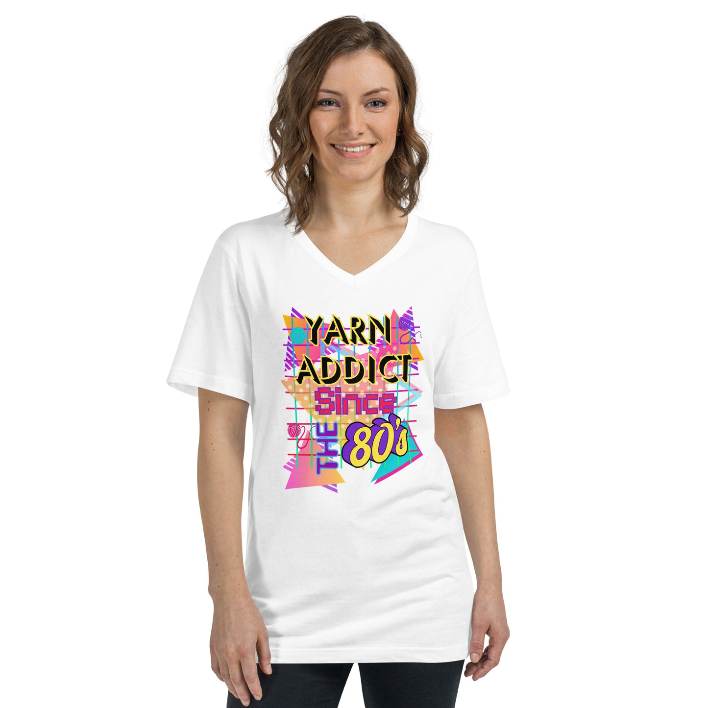 80's Yarn Addict V-Neck T-Shirt