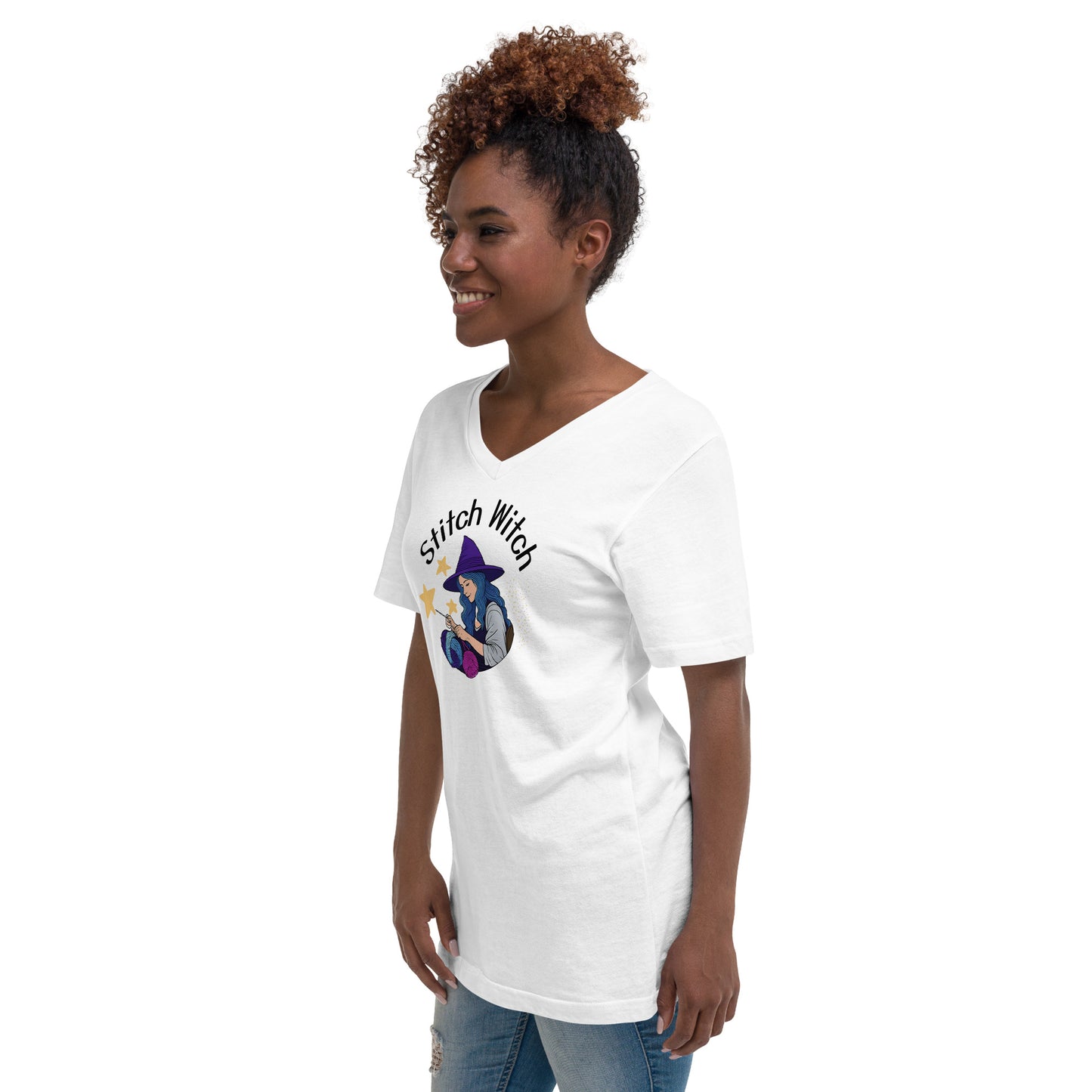 Stitch Witch V-Neck T-Shirt