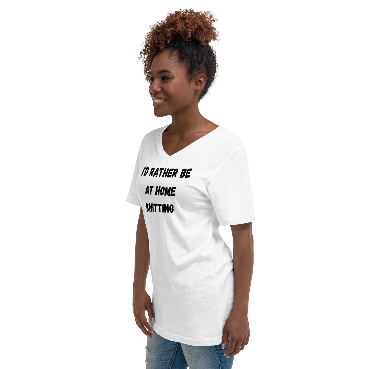 Rather be knitting V-Neck T-Shirt