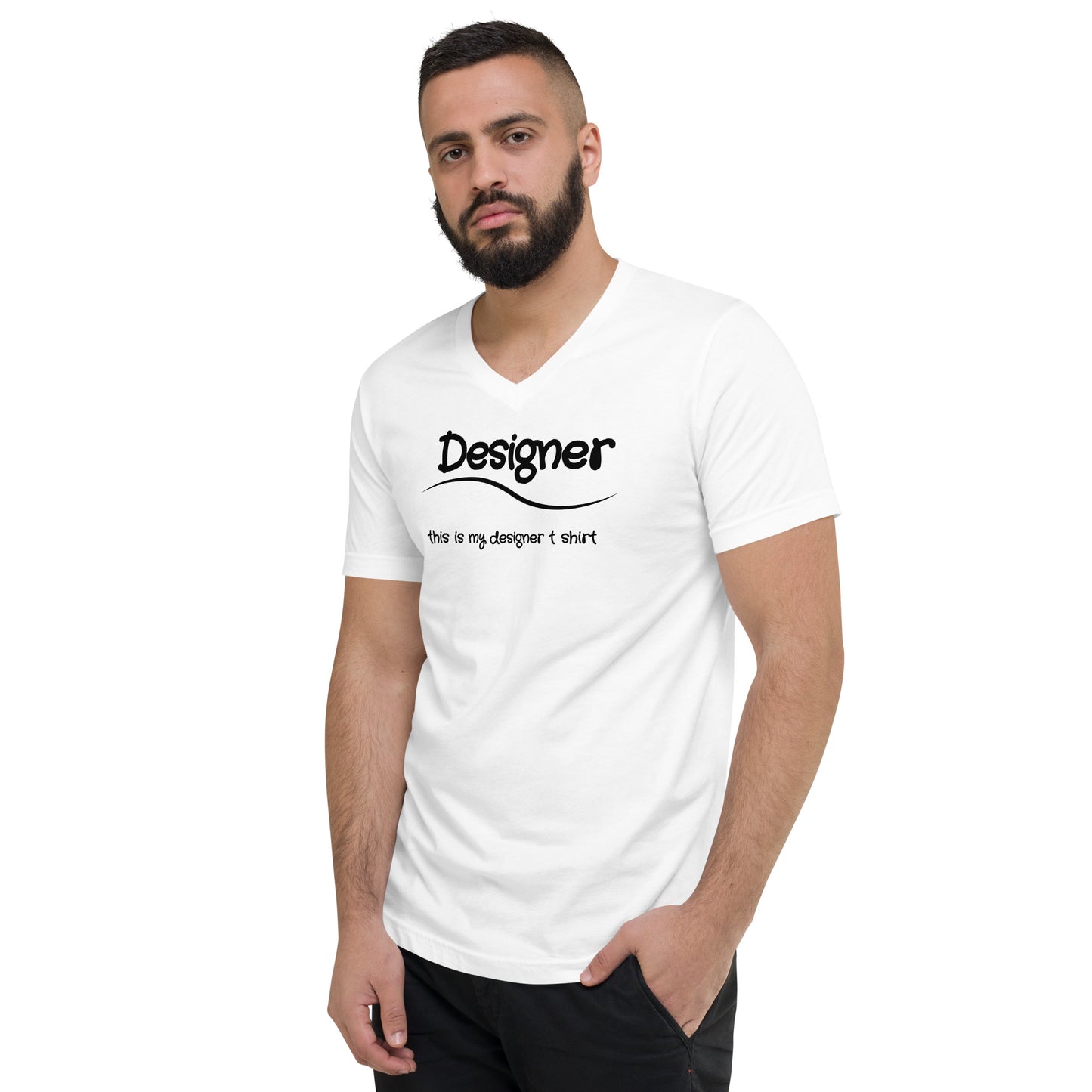 Designer Unisex V-Neck T-Shirt