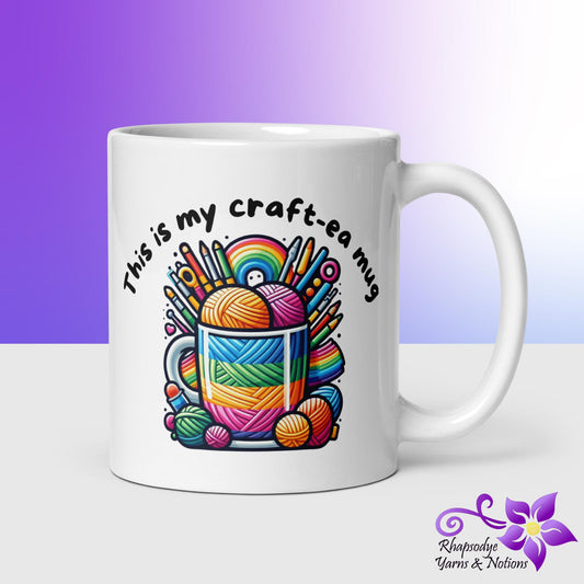 'Craft-ea Mug' White glossy mug